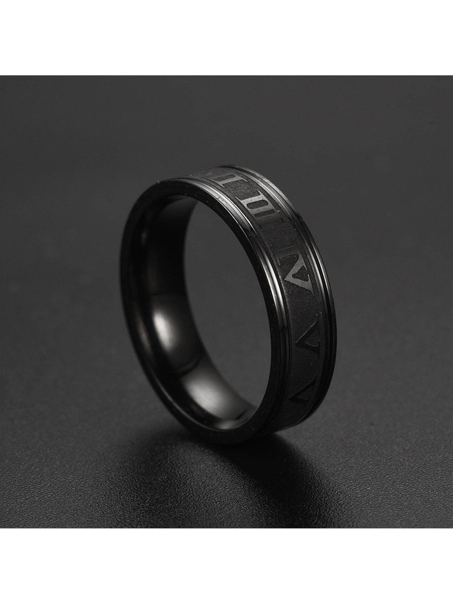 Men Roman Numeral Pattern Ring, For Jewelry Gift And Party