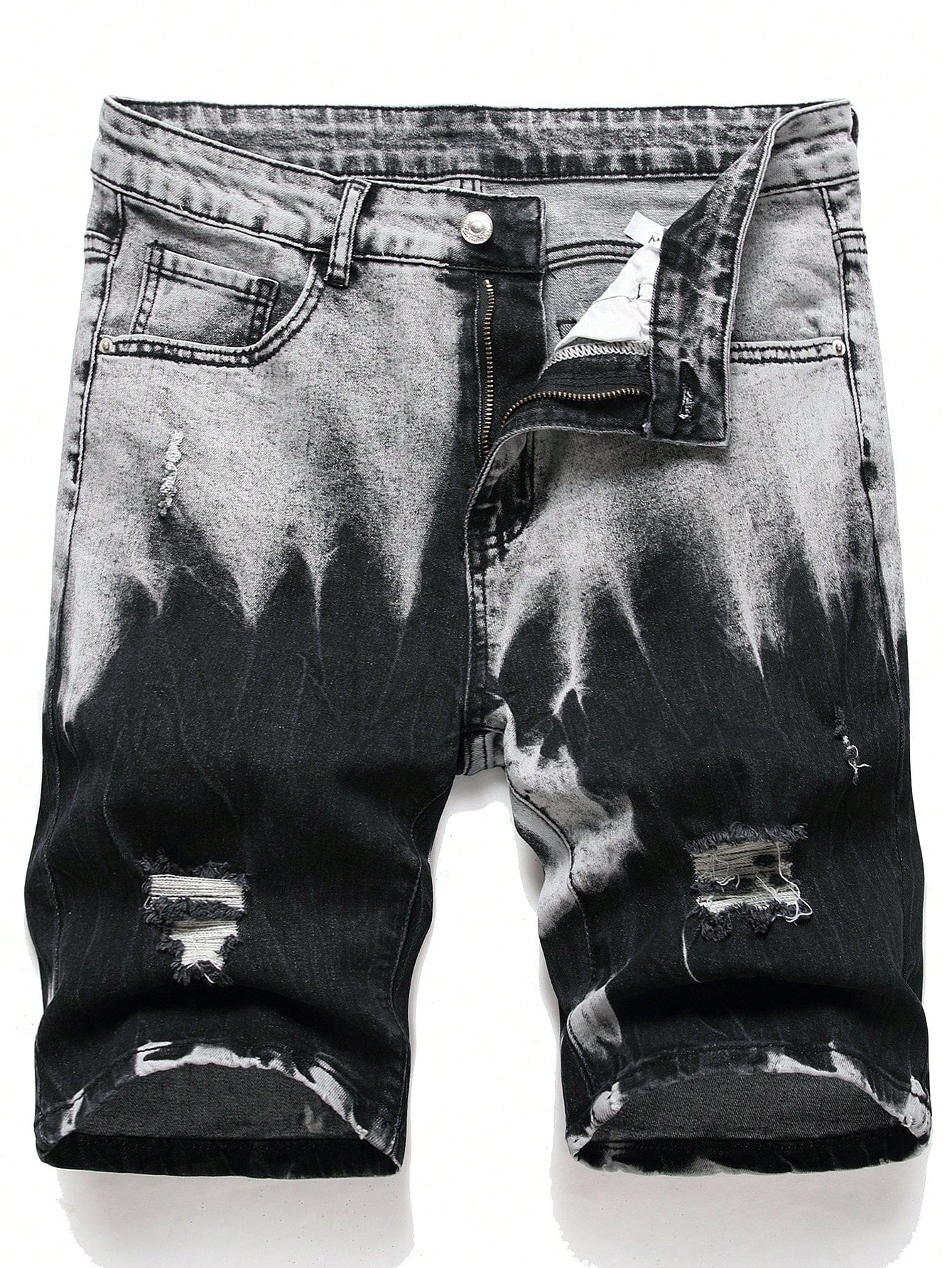 Men Cotton Ripped Denim Shorts