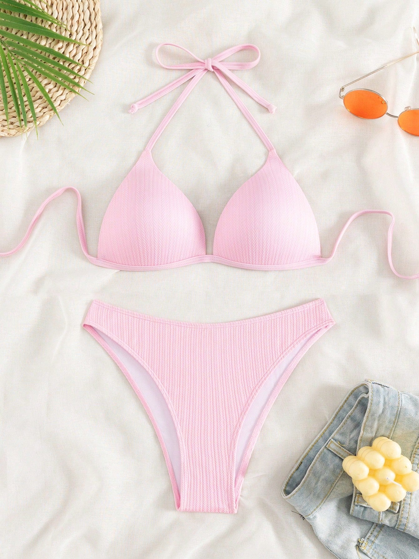 Summer Beach Halter Bikini Set