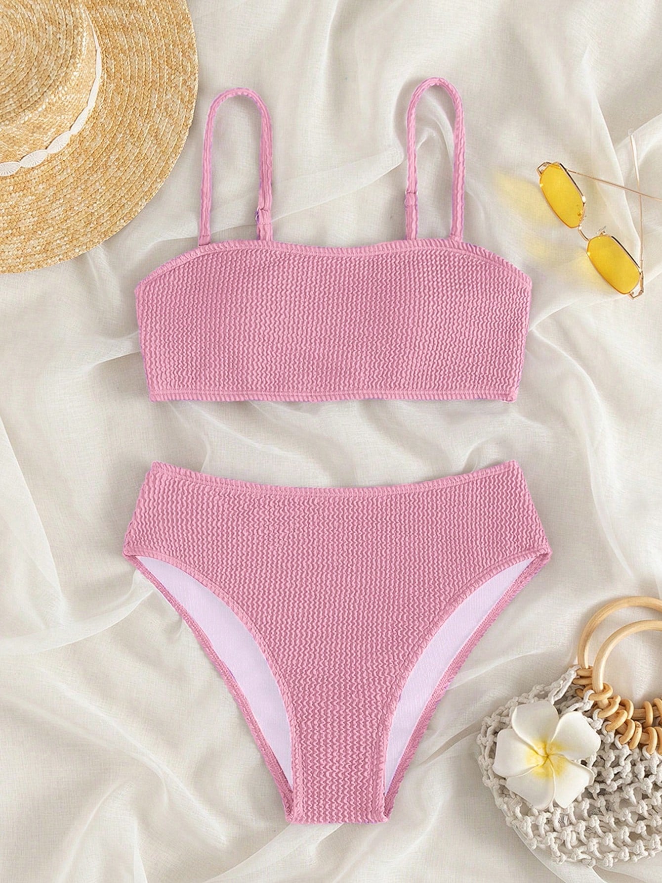 Plain Bikini Set,Summer Beach