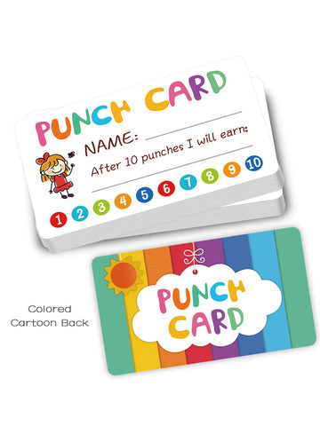 50pcs Punch Cards My Reward Cards, Classroom Student Home Behavior Incentive Decor, Motivational Cute Cards, Creative Small Gift, Holiday Accessory, Party Supplies, Art Craft Ornament Gift