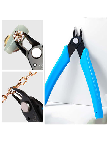 1Pc Nail Art Decoration Remover Plier Nail Art Decorations Picker Diy Decoration Tool, Professional Stainless Steel Nipper Nail Cutter Scissors Manicure Accessory