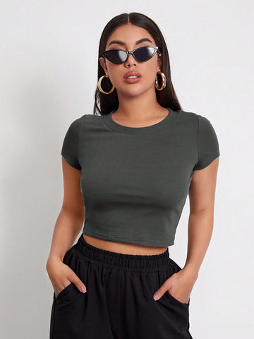 Rib-knit Crop Top