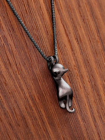 1 PC Gorgeous Cat Necklace Pendant For Women For Valentine's Day Gift Anniversary Party Jewelry