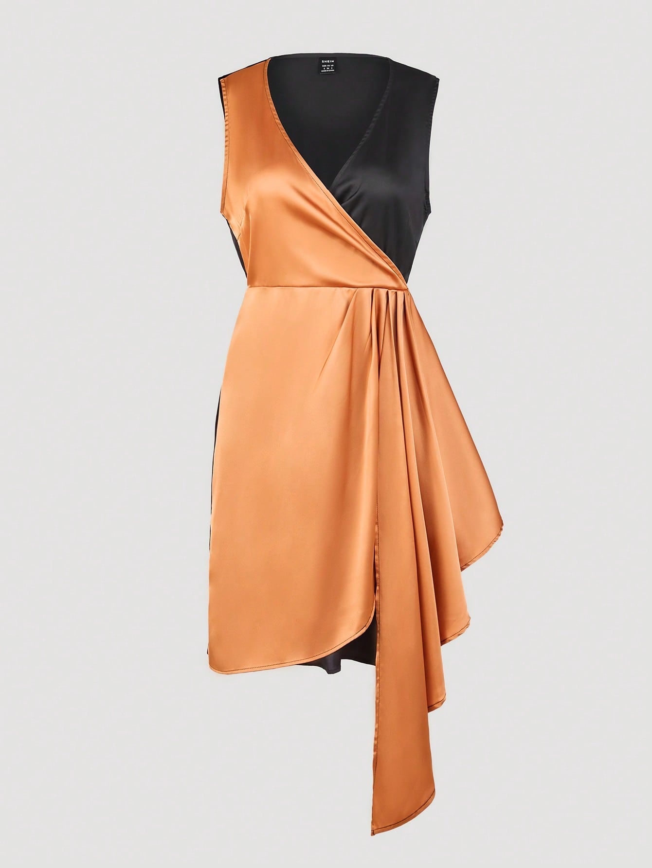 Two Tone Wrap Hem Dress