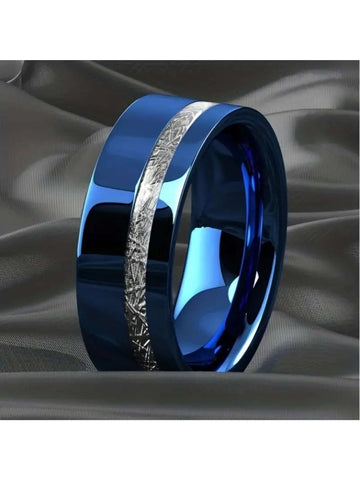 1pc Fashionable Simple Stainless Steel Ring Suitable For Men's Engagement And Wedding Jewelry