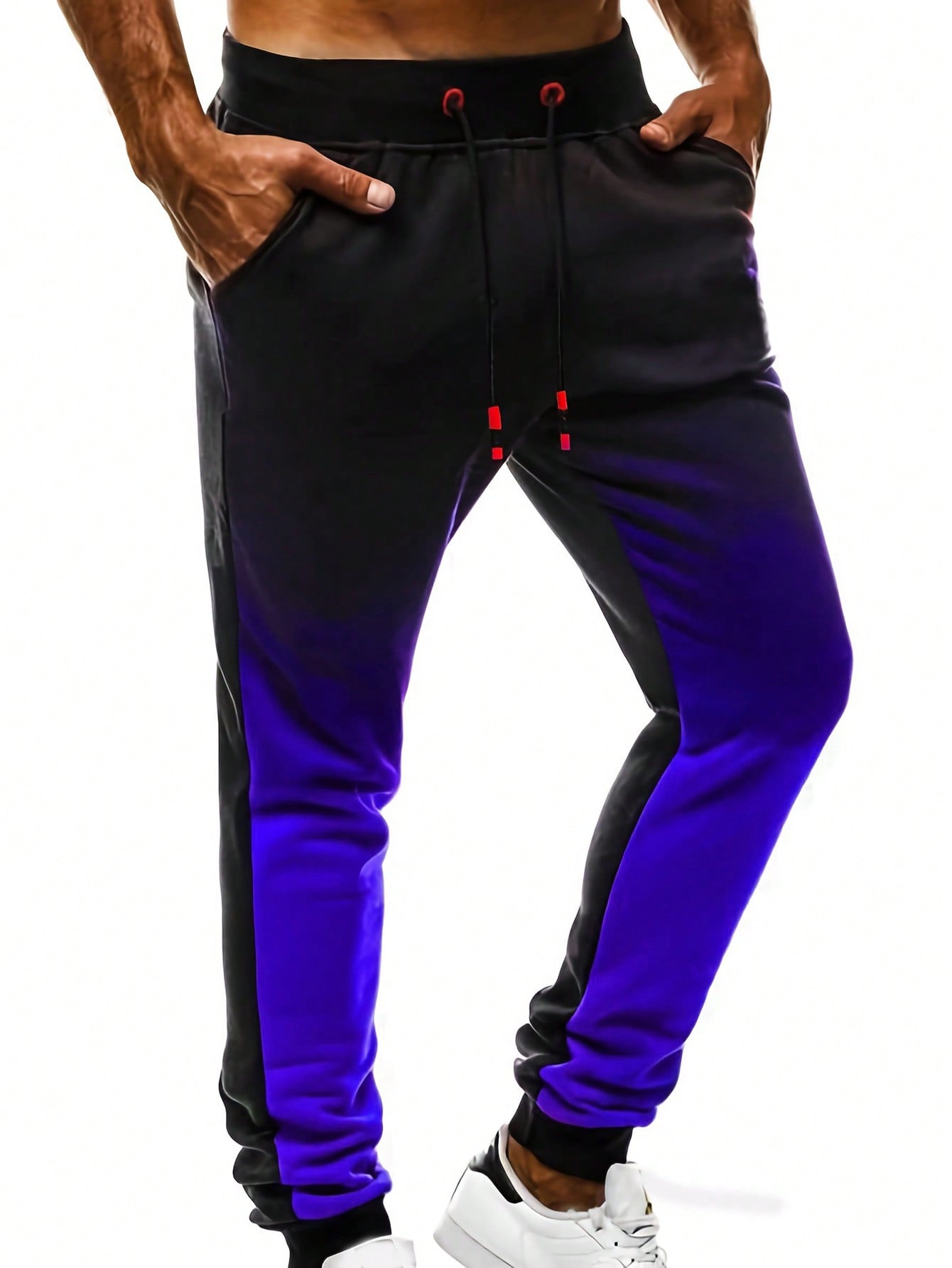 Men Ombre Drawstring Waist Sweatpants