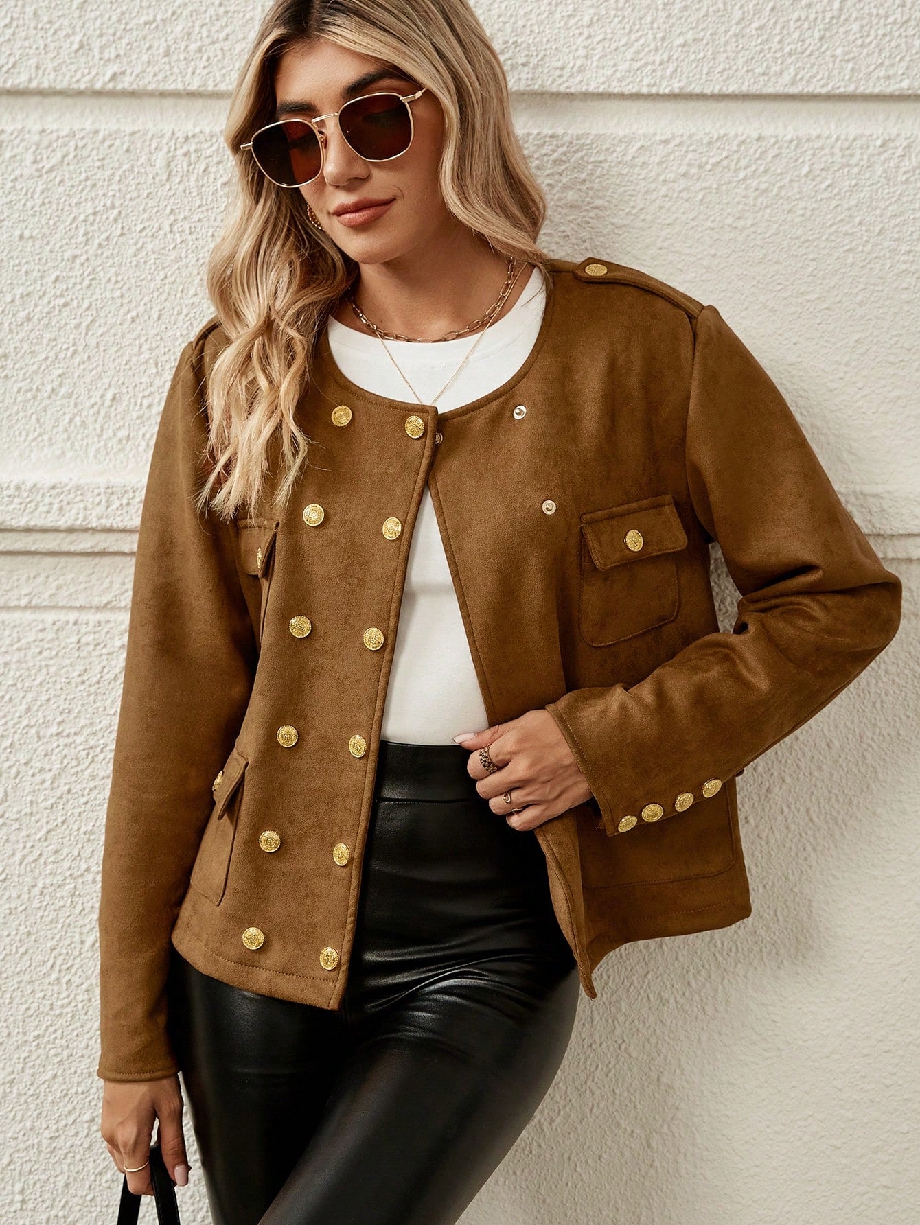 Flap Pocket Double Breasted Jacket