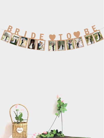 1 set Bride to Be Photo Banner Bride Bunting for Wedding Decoration and Bridal Shower Party Supply