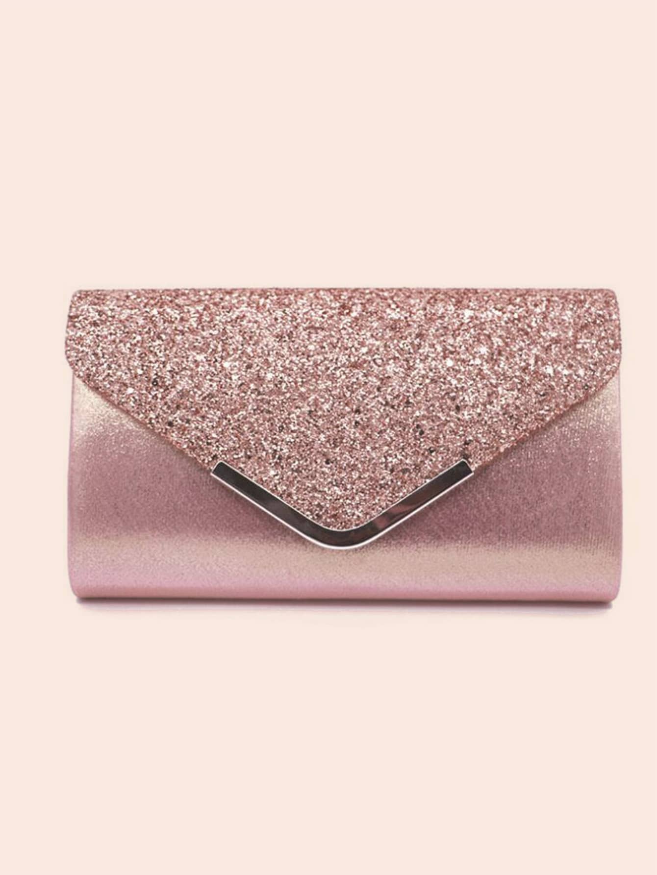 Glitter Bling,Shiny Glamorous,Elegant,Exquisite Women's Fashionable Elegant Shiny Sequin Detail Clutch Bag With Chain Strap, Shoulder Bag For Party, Wedding And Evening Dinner Bag,Evening Bag For Party Girl,Woman,For Female Perfect For Party,Wedding,Prom,