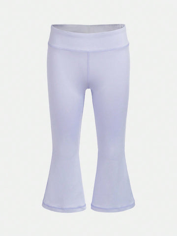 Young Girl Solid Flare Leg Active Pants