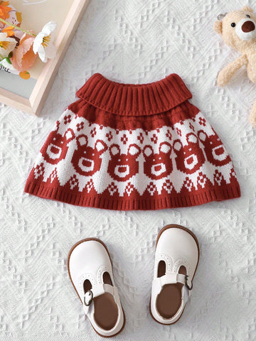 Baby Girl Cartoon Pattern Sweater