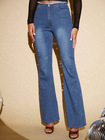 High Waist Flare Leg Jeans