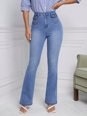 High Waist Flare Leg Jeans