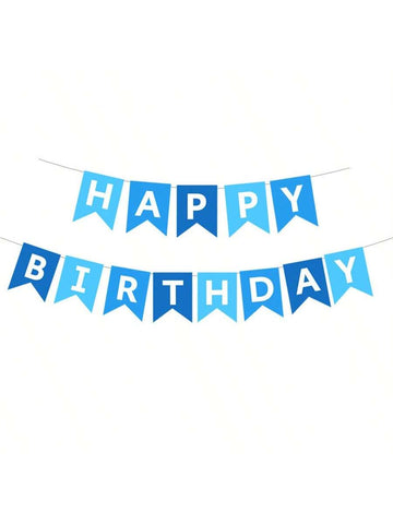 Happy Birthday Decoration Bunting Banner With Colorful Letters For Birthday Party Celebration