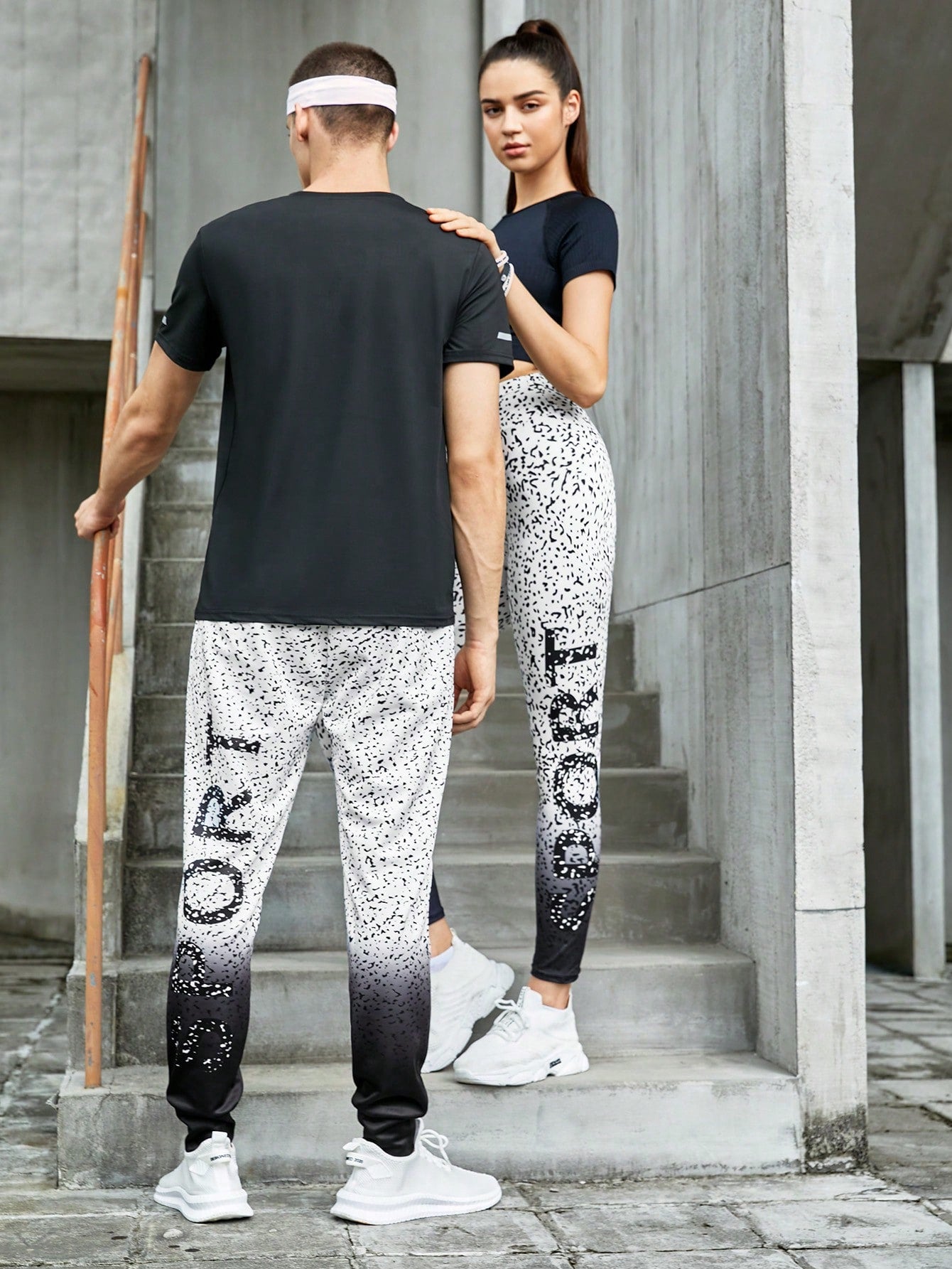 1pc Letter Graphic Sports Pants