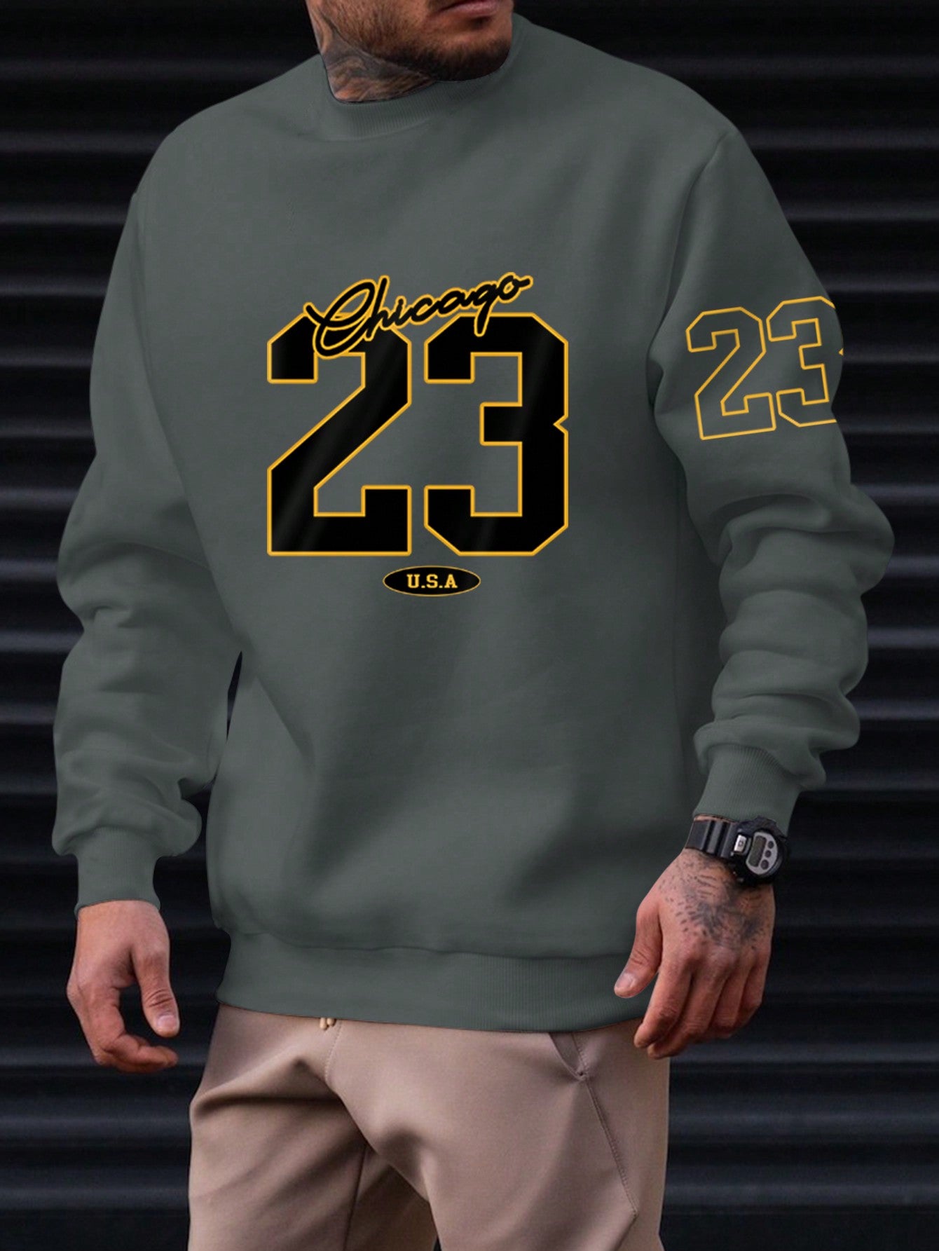 Men Letter Graphic Thermal Lined Sweatshirt