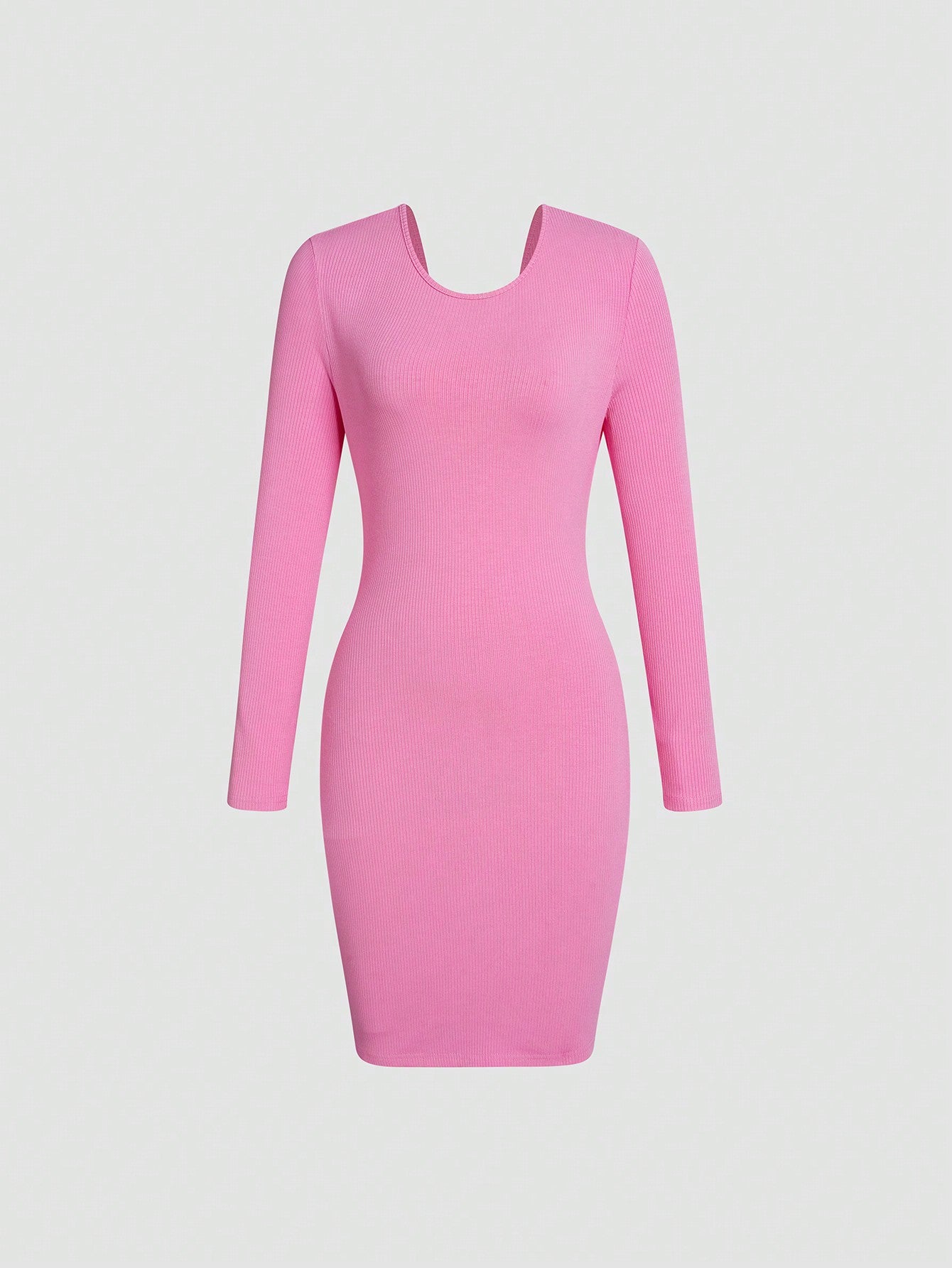 Solid Tie Front Bodycon Dress