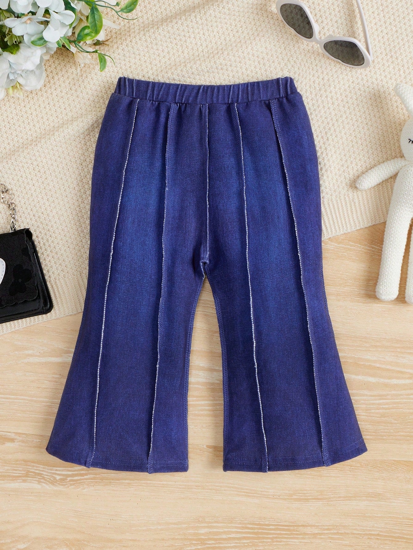 Baby Girl Seam Detail Flare Leg Pants