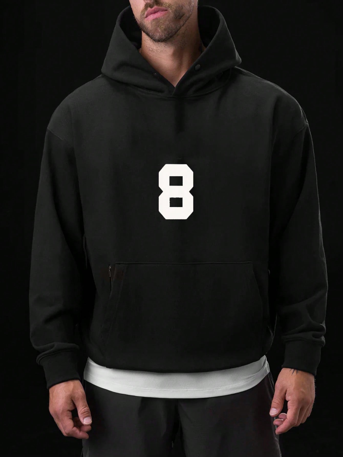 Men Letter Graphic Sports Hoodie