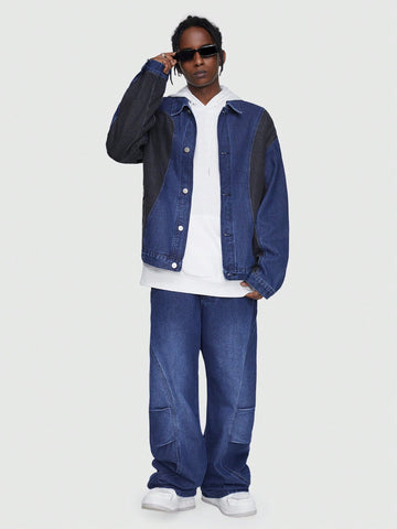 Men's Patchwork Denim Jacket