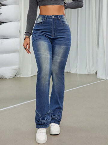 High Waist Flare Leg Jeans