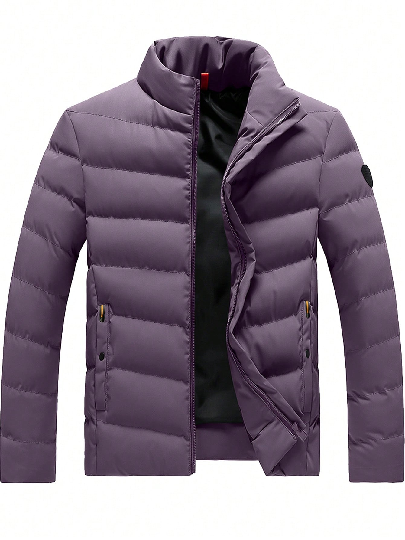 Men's Loose Fit Zip Up Puffer Coat