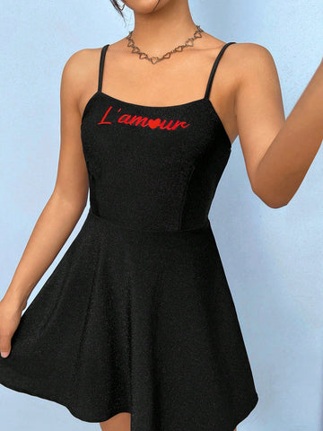 Letter Graphic Cami Dress