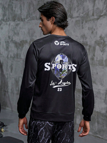 Men Letter Graphic Sports Sweatshirt