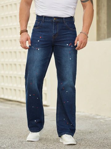 Men's Straight-leg Jeans With Side Pockets