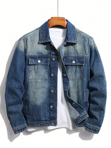 Men's Flap Pocket Denim Jacket