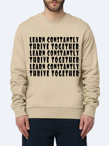 Men Slogan Graphic Sweatshirt