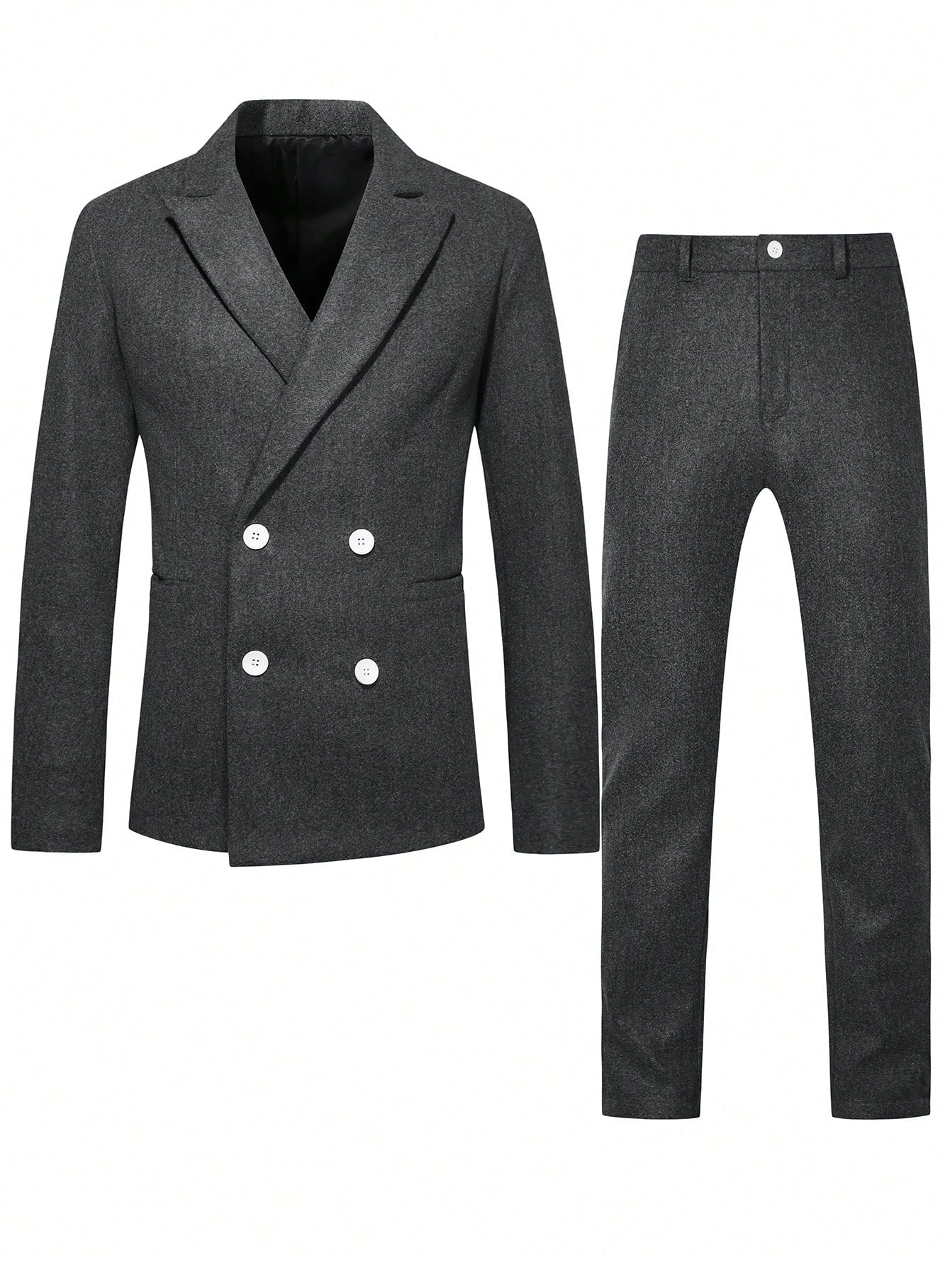 Men's Double Breasted Blazer With Lapel