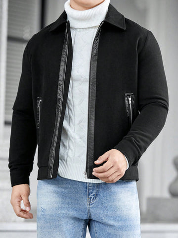 Oversized Men's Zip Up Overcoat