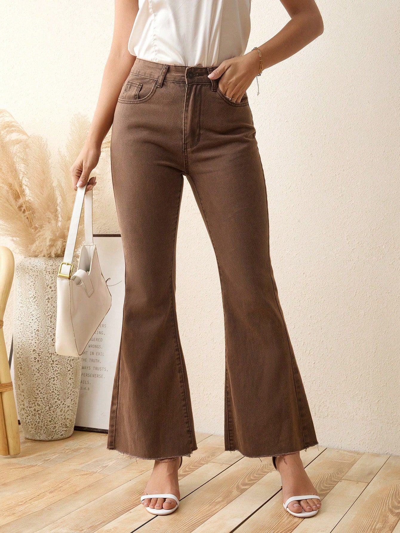 High Waist Flare Leg Jeans