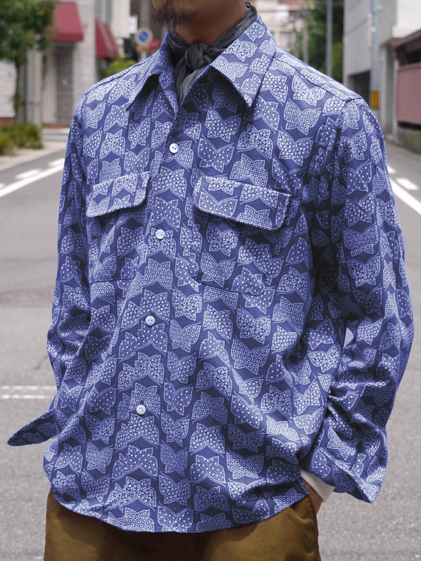 Men Butterfly Print Shirt