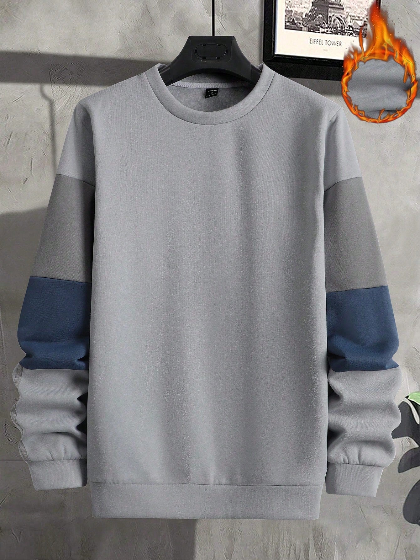 Men Colorblock Thermal Lined Sweatshirt