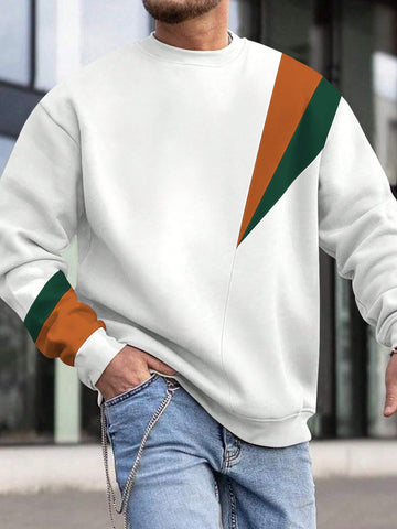 Men Color Block Thermal Sweatshirt