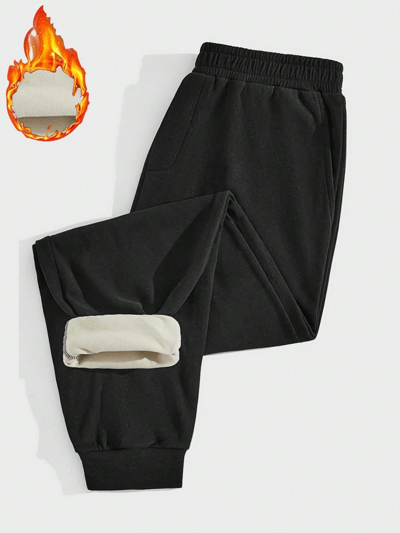 Men Solid Thermal Sweatpants