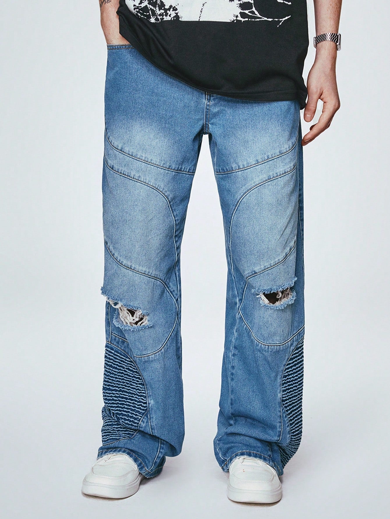 Men's Distressed Pocket Jeans