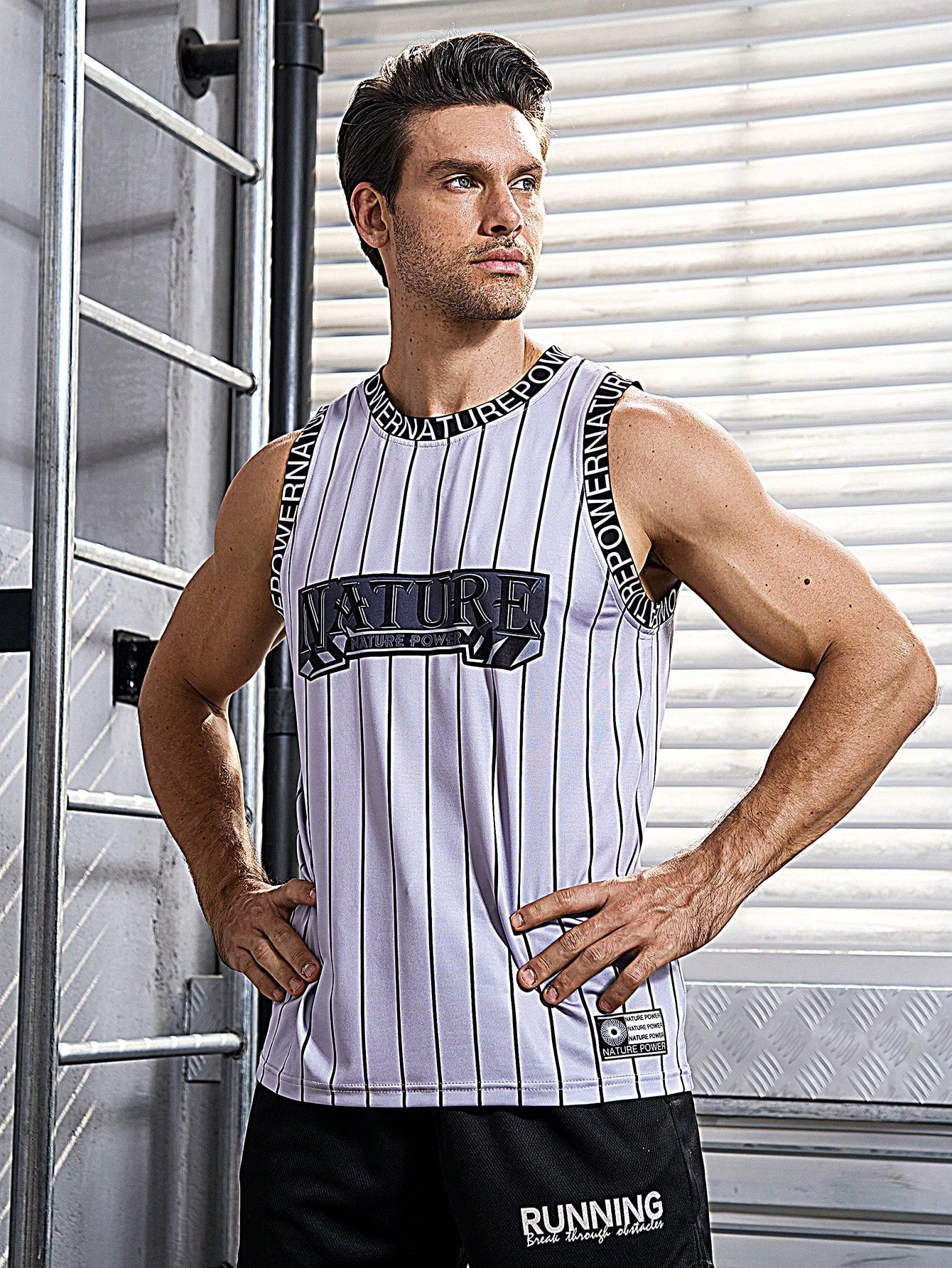 Men's Text Printed Sports Tank Top