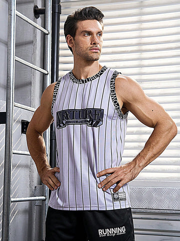 Men's Text Printed Sports Tank Top