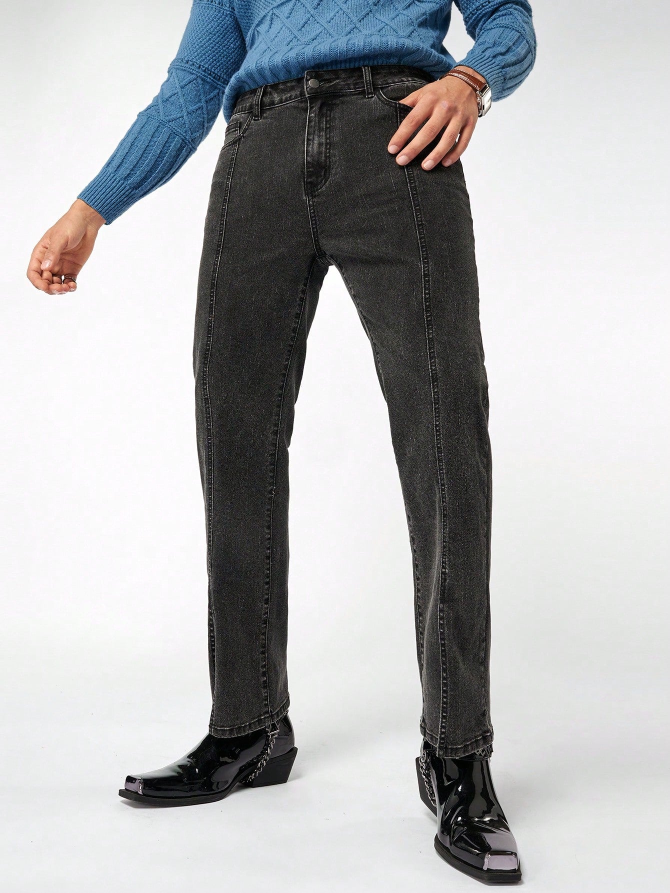 Men's Solid Color Denim Jeans