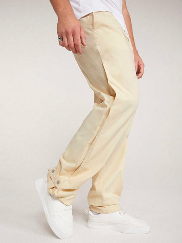 Men Solid Slant Pocket Pants