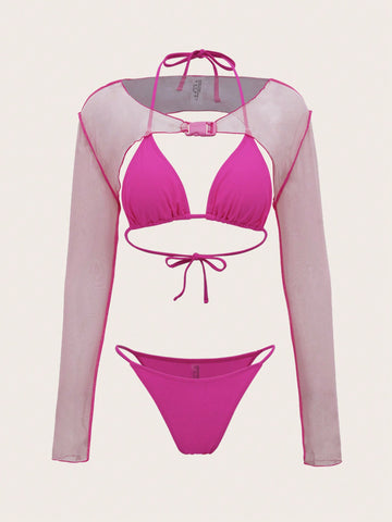 Ladies' Three-Piece Bikini Set