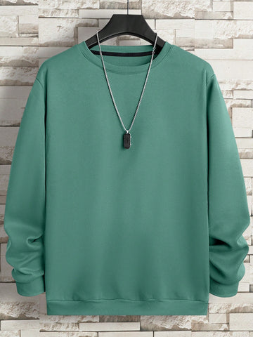 Men's Solid Color Long Sleeve Sweatshirt