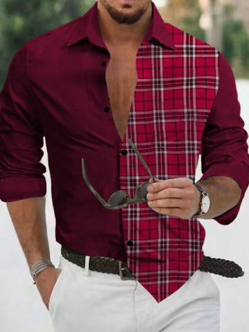 Men's Red Plaid Shirt