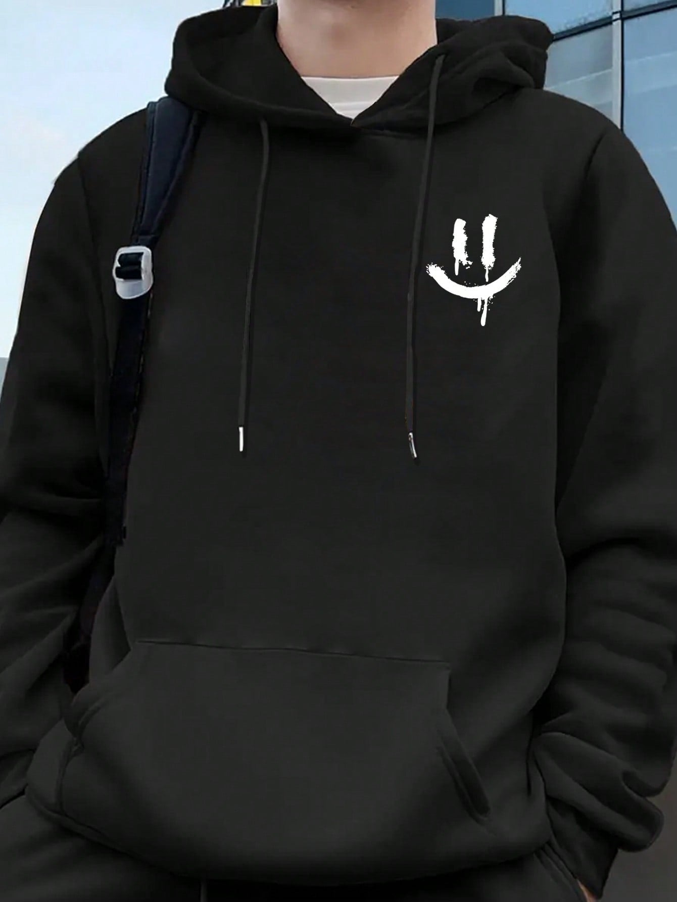 Men's Loose Fit Casual Face Hoodie