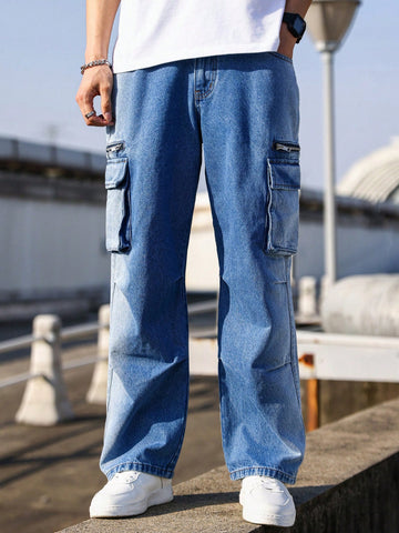 Men's Flip Pocket Straight Leg Jeans