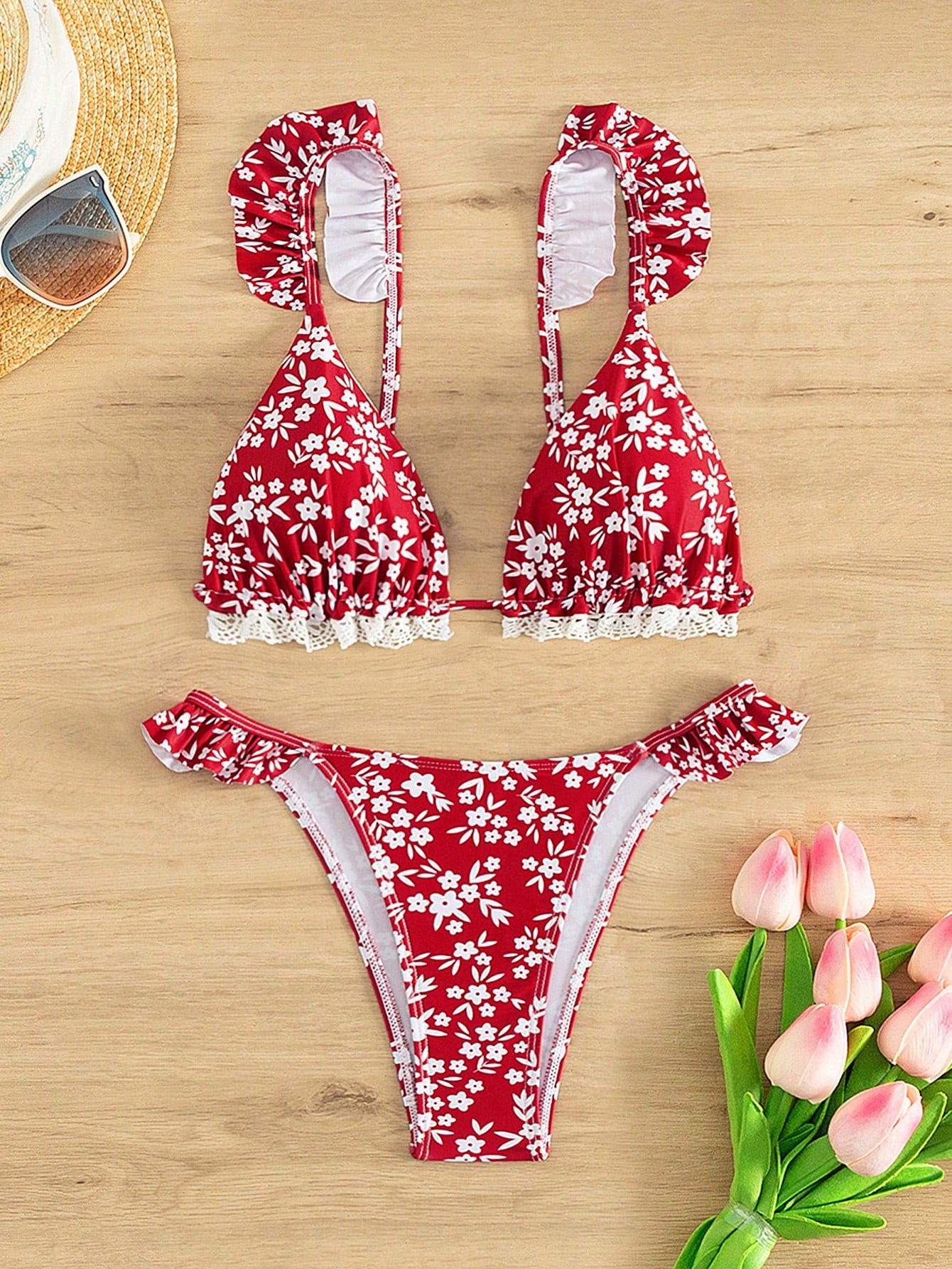 Women'S Floral Print Bikini Set